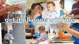 GET IT ALL DONE WITH ME (baking bread, cooking, cleaning, grocery pickup & prepping for guests)
