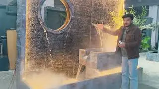 Fiber fountain big size with led light and remote control system