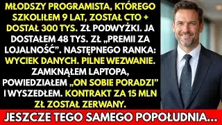 Junior, Którego Szkoliłem 9 Lat, Dostał 300 Tys. Zł Podwyżki. Ja 48 Tys. Następnego Ranka…