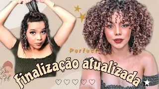 COMO FINALIZO MEU CABELO CACHEADO/CURTO, por Beatriz Macedo.💕