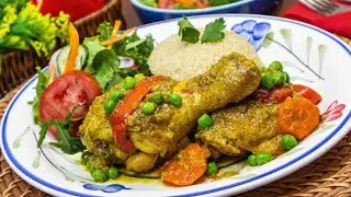Pollo a la Cúrcuma RICO y NUTRITIVO | Quinua Graneada | Receta Peruana | Sazón y Corazón