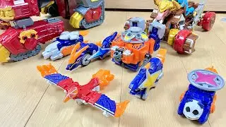 【PowerRangers NinjaSteel】🦅🐉🐢🐅🐼🐟Part5 熱いぜワッショイ⁉︎ニンニンジャーのゲキアツダイオーで遊んでみた