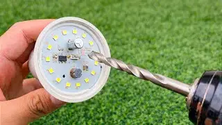 Just Make a Hole in This Spot on a Broken LED Bulb and It Will Light Up Again!