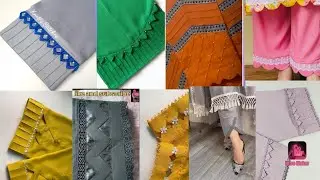 Trouser pohncha designs//trouser design with lace//trouser designs for ladies 