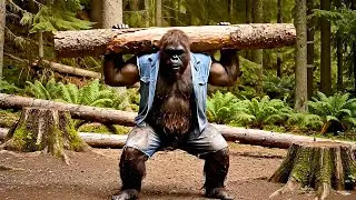 Bigfoot VLOG &ndash; Forest Workout: Wild Training, Log Squats & Deer Catching