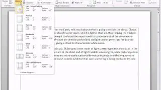 Word 2010  |  Setting Margins and Paragraph Alignment
