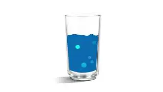 GLASS OF WATER WITH BUBBLE MOTIONA IN AFTER EFFECT