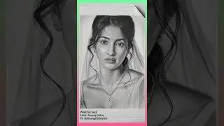 SIMPLE GIRL DRAWING_🎨 #art #drawing #viralshorts #pencilart #charcoal #portrait #foryou