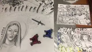 Street chicano and prison art tattoos