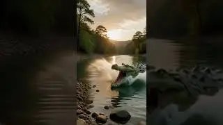 Brave Robot Saves Deer from Giant Crocodile! 🤖🦌🐊
