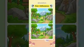🌲 Find 3 Differences | A Mountain Hiking Trail | Neels Finds - 0064 #puzzle #spotthedifference