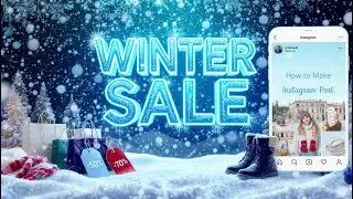 Winter Sale Creative Design Tutorial | Step-by-Step Tutorial#wintersales #instagrampostdesign