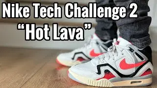 Обзор Nike Tech Challenge 2 &laquo;Hot Lava&raquo; 2024 и обзор на ноги