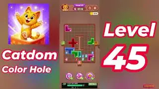 Catdom Color Hole Level 45 Walkthrough 🐱🟣 | Relaxing Color Puzzle Game | Go Answer