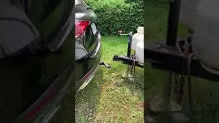 Perfectly lining up a trailer hitch on the first attempt #Shorts