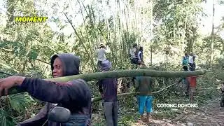 Gotong Royong Penbangan Bambu Pembangun Masjid