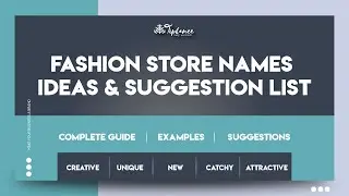 Fashion Store Names Ideas & Suggestion List