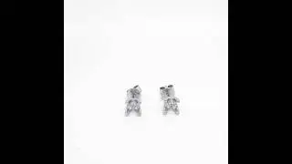 18kt white gold diamond earring