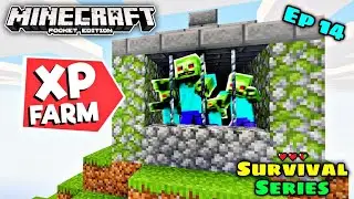 Making BIGGEST Xp Farm🤩 | MINECRAFT PE🔥 Survival Series Ep 14 in Hindi 1.20 | #minecraftpe