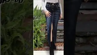 Turning jeans into a maxi skirt #reuse #recycle #upcycle #transformation #thrift #sewingwiththuy