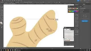 2025-12-03 | Re-drawing Galangal in Adobe Illustrator | Simple Vector Study