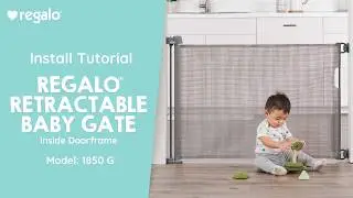 Regalo&reg; Retractable Baby Gate | Inside Doorframe Install Tutorial