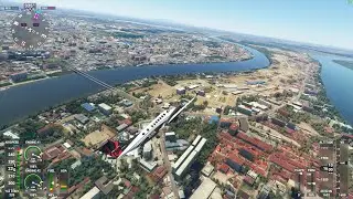 Flight over Phnom Penh (Cambodia) in Microsoft Flight Simulator 2020
