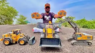 Remote Control Vehicles Unboxing | JCB Backhoe Loader, CAT Roller (Soil Compactor), TATA Excavator |