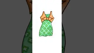 How to draw a dress #stepbystep #easy #drawing #forkids #cutedress #partydress #diy #kindergarten