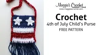 Patriotic Child's Purse Free Crochet Pattern - Right Handed