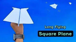 New flying square plane, longest flying paper small plane, how to make a paper airplane 