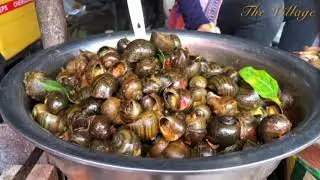 Amazing Market Tour and Countryside Village and Street Foods with Curry Snail, Grilled Frog and More
