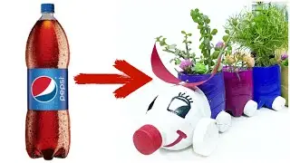 Recycle Plastic Bottles into Colorful Flower Pots | Flows pot Train | Adbhut Ideas DIY