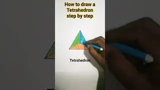 How to draw a Tetrahedron step by step#Tetrahedron#easy#viral#shorts#ytshorts#construction#geometry