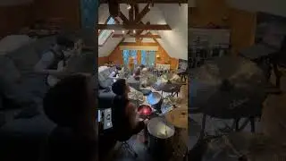 DRUMMER BUILDS INTO HUGE HEAVY AGGRESSIVE CHORUS SECTION WITH TIGHT CLEAN INTENSE HITS GROOVE
