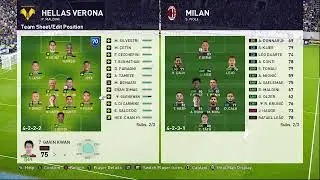 HELLAS VERONA VS AC MILAN  ( PES 2021 Master League 2020-2021 COACH MODE )