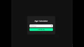 JavaScript Age Calculator Project for Beginners