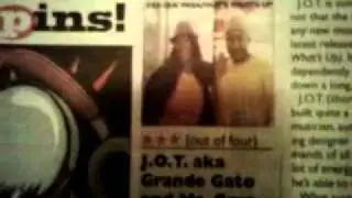 J.O.T. aka GRANDE GATO WS JOURNAL newspaper interview in RELISH entertainment section(AUG 26, 2010).