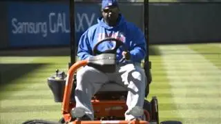 Cutting the Grass at the Ballpark