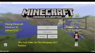 Playing Minecraft  Windows 10 Edition Parkour Map!!!!!!!