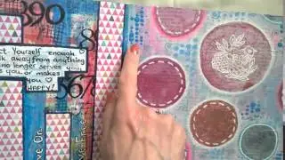 Altered board book - pages 1 - 5 art journal