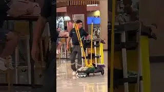 When a Guard Stands Up for the Cleaner 🥺 #kindness #respect #wholesome