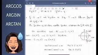 Fonctions usuelles partie2 : arccos, arcsin et arctan, les notions essentielles.