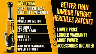 Powerful 16V Cordless Long Neck Ratchet better than Harbor Freight Hercules Long Reach Ratchet