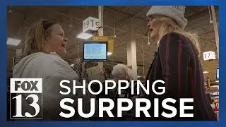 Shoppers thrilled with Dream Team supermarket surprise