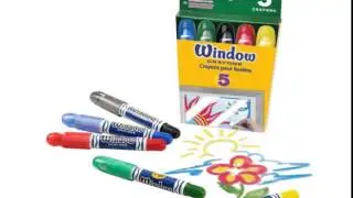 Crayola Washable Window Crayons   5 count, Pack of 2