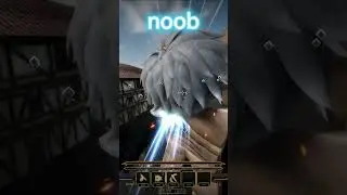 Noob skill vs pro skill in Attack on Titan Revolution #roblox#aotr #skills