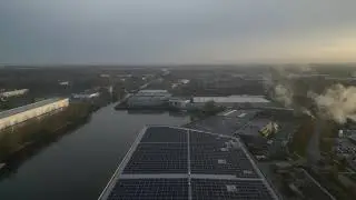 Solar panels drone Alfen Almere