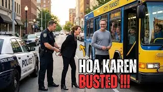 HOA Karen BLOCKS School Bus! (Instantly Regrets It)