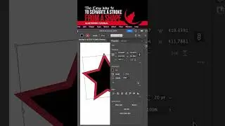 How to Easily Separate Fill & Stroke in Adobe Illustrator #shorts #illustrator